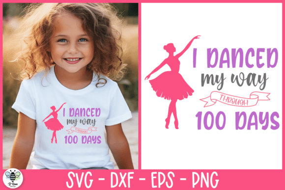 Charming 100 Days of School Ballerina SVG