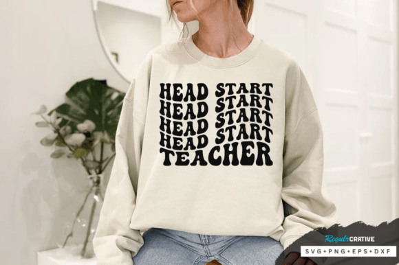 Head Start Teacher Svg Design for Embroidery