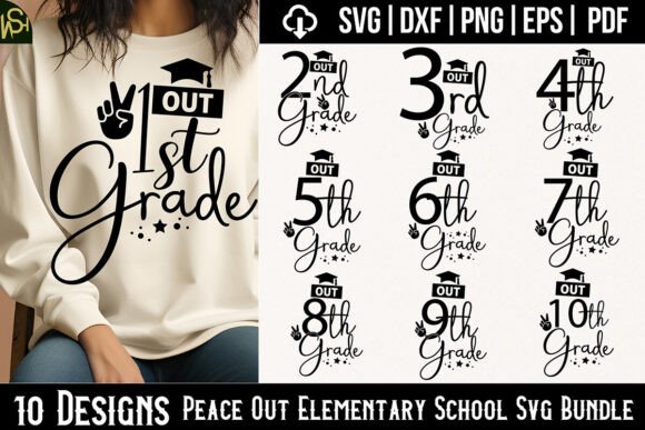 Peace out Elementary School Svg Bundle