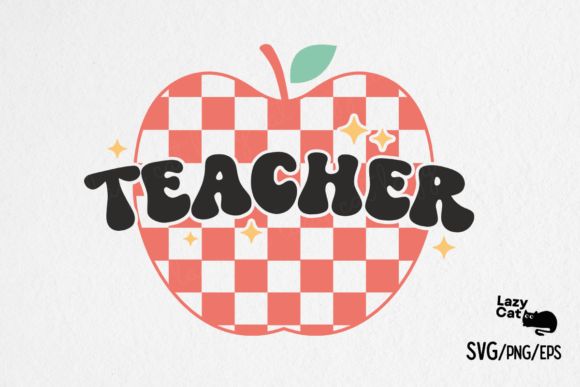 Retro Apple Embroidery Design for Teachers