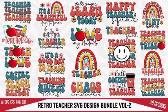 Retro Teacher SVG Design Bundle Vol-2 Review
