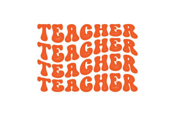 Retro Teacher SVG PNG for Embroidery