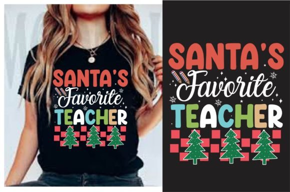 Santa's Favorite Teacher Retro Design Review