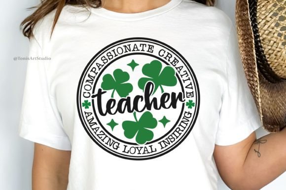 St. Patrick's Lucky Teacher SVG for Embroidery