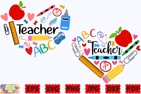 Teacher Heart SVG: A Charming Addition for Embroidery