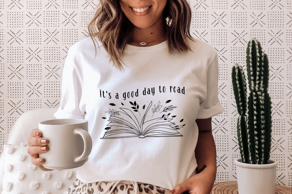 Teacher SVG: A Good Day to Read Embroidery Design